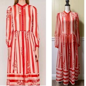 Twinset Unique Stripes Maxi Dress